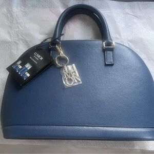 LUMIOR BY AHAVA Navy Faux blue purse.
